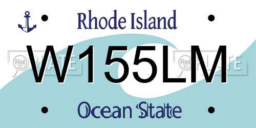 W155LM Rhode Island License Plate