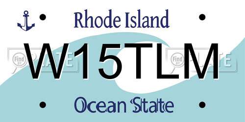 W15TLM Rhode Island License Plate