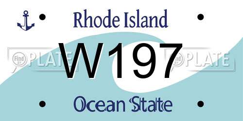W197 Rhode Island License Plate