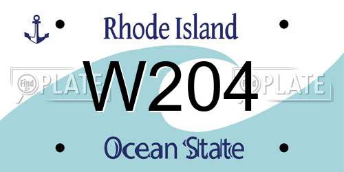 W204 Rhode Island License Plate
