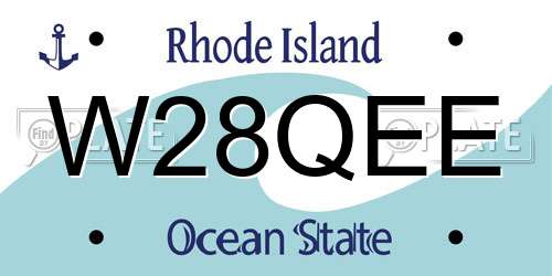 W28QEE Rhode Island License Plate