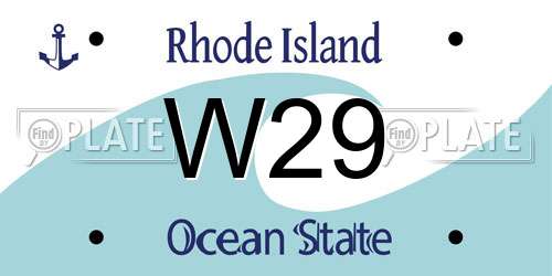 W29 Rhode Island License Plate