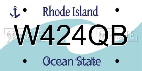W424QB Rhode Island License Plate