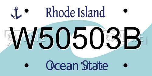 W50503B Rhode Island License Plate