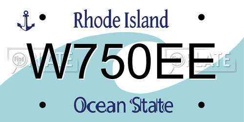 W750EE Rhode Island License Plate