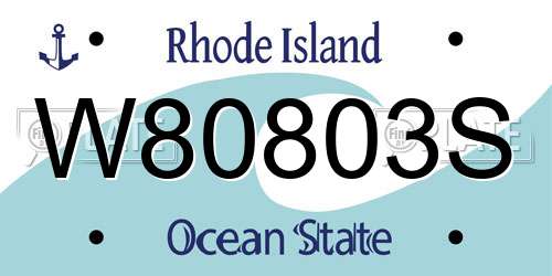 W80803S Rhode Island License Plate
