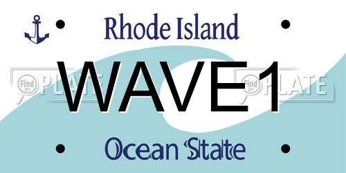 WAVE1 Rhode Island License Plate