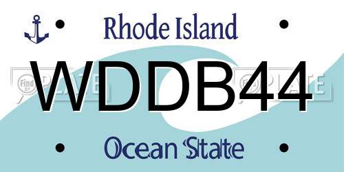 WDDB44 Rhode Island License Plate