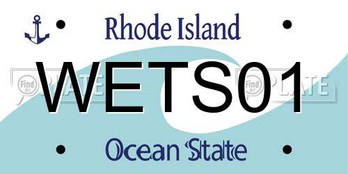 WETS01 Rhode Island License Plate