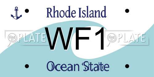 WF1 Rhode Island License Plate