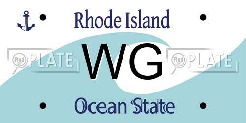 WG Rhode Island License Plate