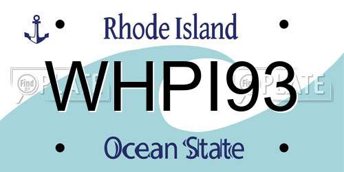 WHPI93 Rhode Island License Plate