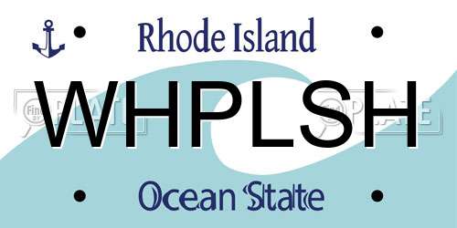 WHPLSH Rhode Island License Plate