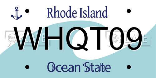 WHQT09 Rhode Island License Plate