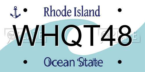 WHQT48 Rhode Island License Plate