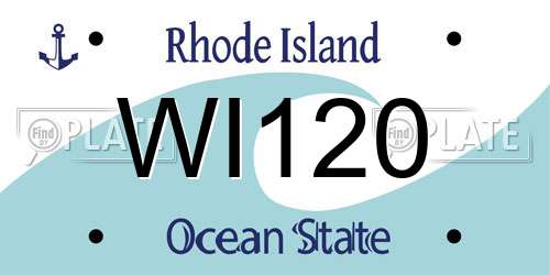 WI120 Rhode Island License Plate