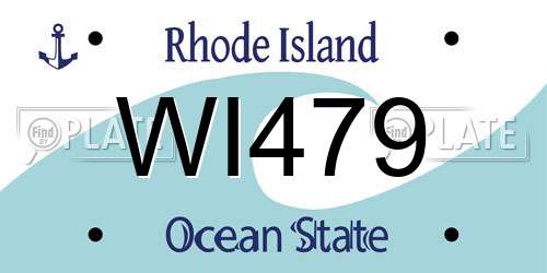 WI479 Rhode Island License Plate