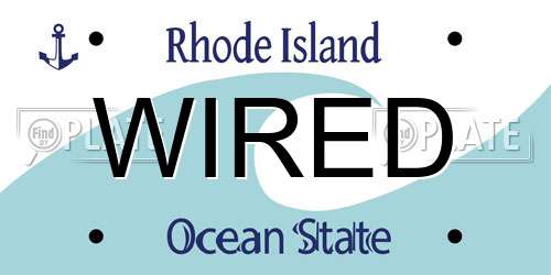 WIRED Rhode Island License Plate