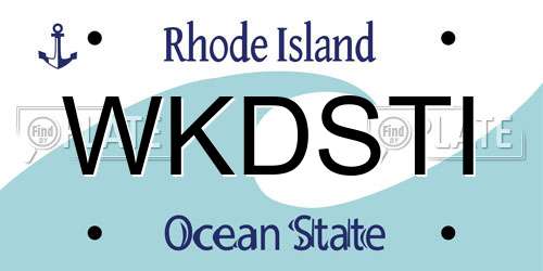 WKDSTI Rhode Island License Plate