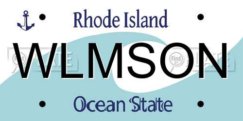 WLMSON Rhode Island License Plate