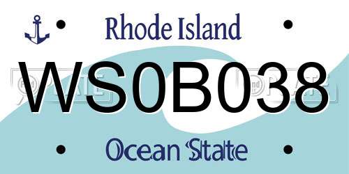 WS0B038 Rhode Island License Plate