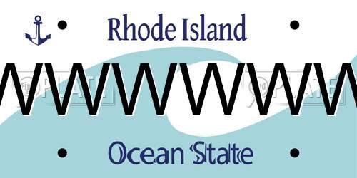 WWWWWW Rhode Island License Plate