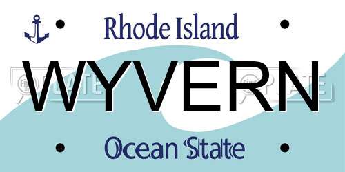 WYVERN Rhode Island License Plate