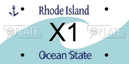 X1 Rhode Island License Plate