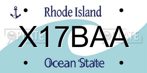 X17BAA Rhode Island License Plate