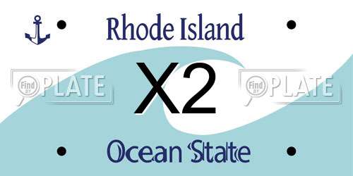 X2 Rhode Island License Plate