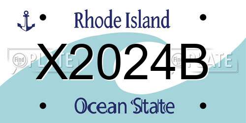X2024B Rhode Island License Plate