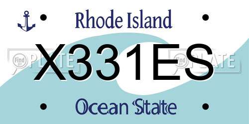 X331ES Rhode Island License Plate