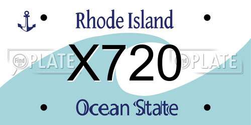 X720 Rhode Island License Plate