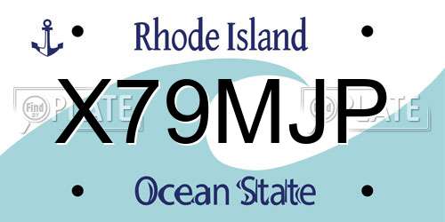 X79MJP Rhode Island License Plate