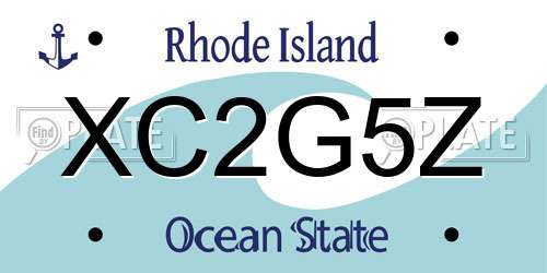 XC2G5Z Rhode Island License Plate