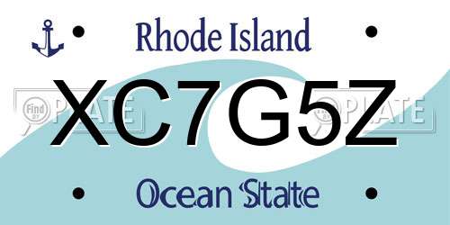 XC7G5Z Rhode Island License Plate