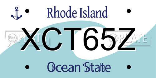 XCT65Z Rhode Island License Plate