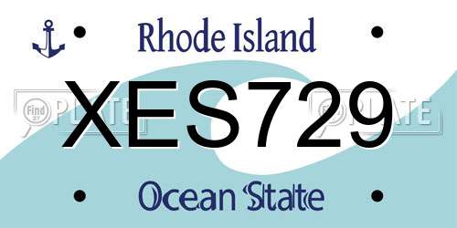 XES729 Rhode Island License Plate