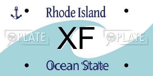 XF Rhode Island License Plate