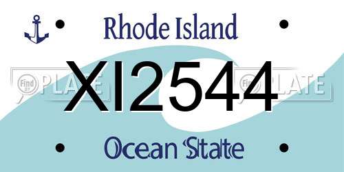 XI2544 Rhode Island License Plate