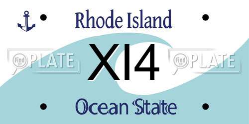 XI4 Rhode Island License Plate
