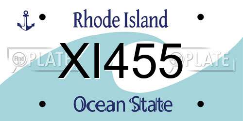 XI455 Rhode Island License Plate