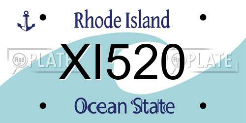 XI520 Rhode Island License Plate