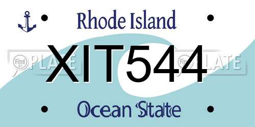 XIT544 Rhode Island License Plate