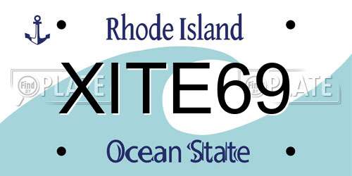 XITE69 Rhode Island License Plate