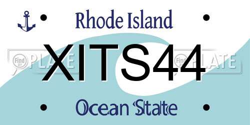 XITS44 Rhode Island License Plate