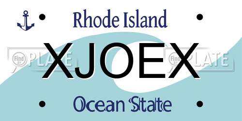 XJOEX Rhode Island License Plate