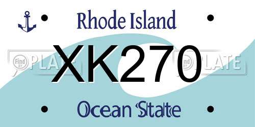 XK270 Rhode Island License Plate