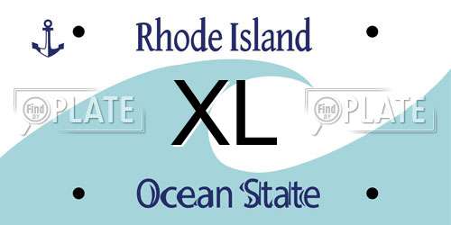 XL Rhode Island License Plate