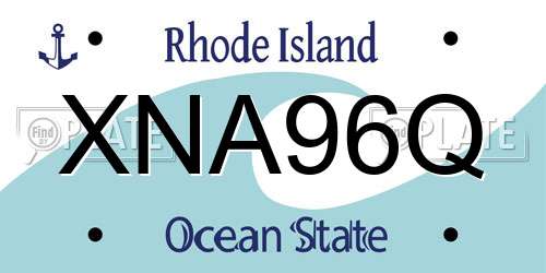 XNA96Q Rhode Island License Plate